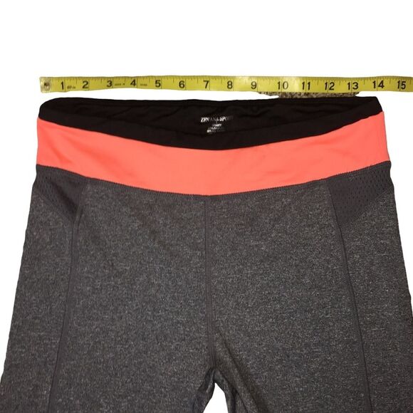 NWOT Zenana Sports Athletic Leggings Large Mesh  Gray Coral Exercise Workout - Picture 6 of 9